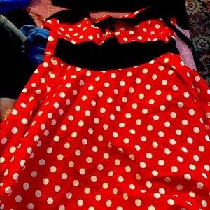 Fifties chic polka dot pinup dress